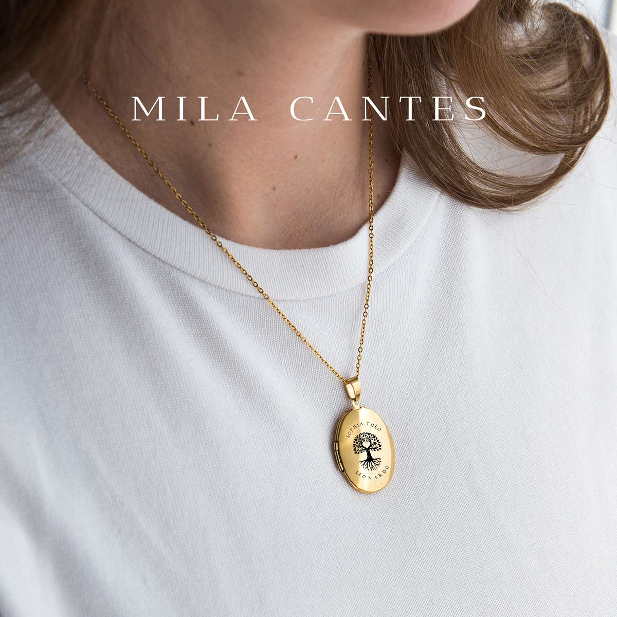 OVAL LOCKET | Family Tree - MILA CANTES