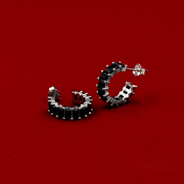ELDA BLACK | Hoop Earrings | 925 Sterling Silver